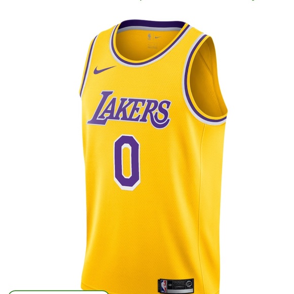 Russell Westbrook Los Angeles Lakers Nike Jersey Gold. Size XL. - Picture 6 of 6
